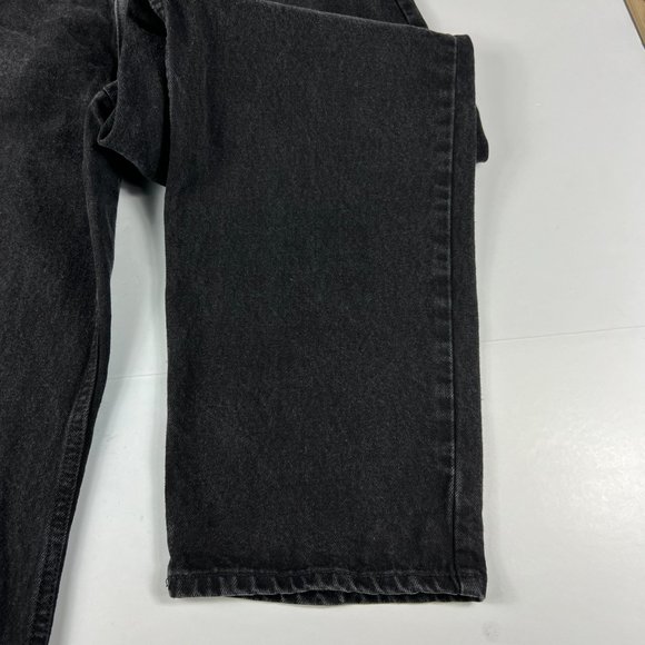 VTG 90s Levi's Jeans Men's 39 x 30* 550 Relaxed Straight Black Denim Orange Tab - Picture 4 of 16